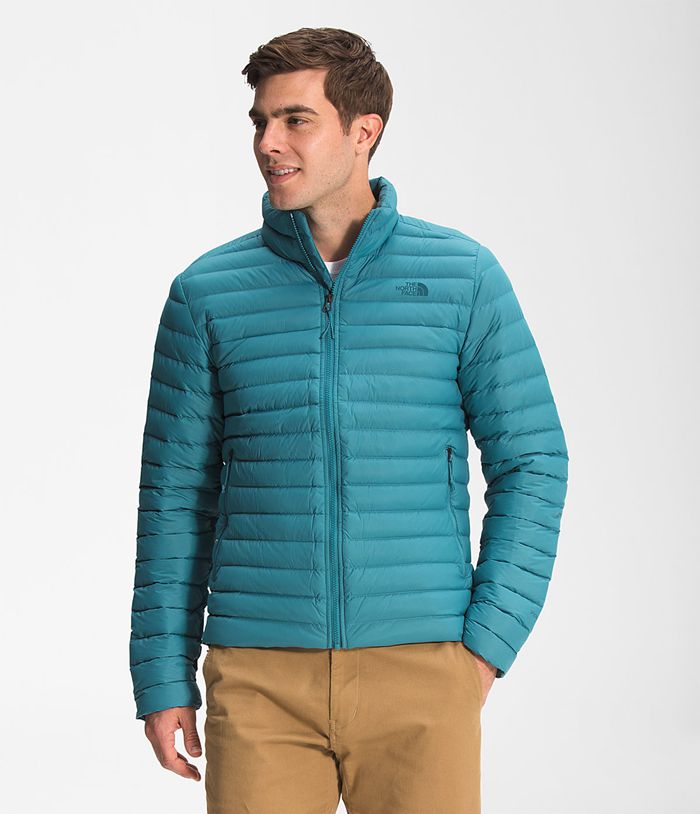 The North Face Puffer Jacket Stretch Blue - Mens - Thailand ESJUN-5438